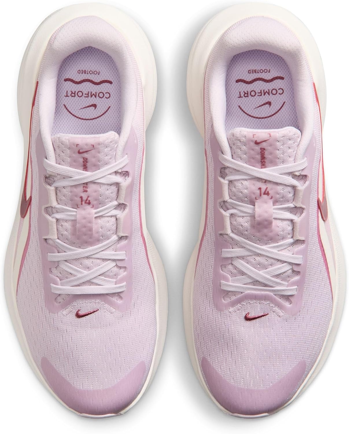 image:imageNike Womens Downshifter 14 Road Running ShoesBleached LilacPink Smokesailpink Rise