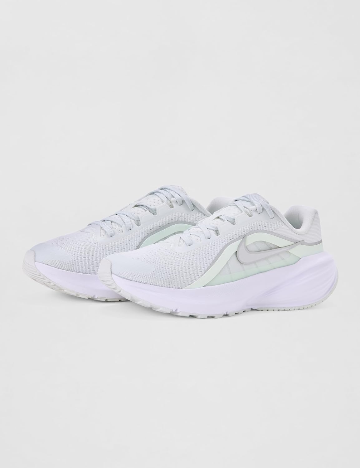 image:imageNike Womens Downshifter 14 Road Running ShoesOff WhiteMetallic SilverBarely Green