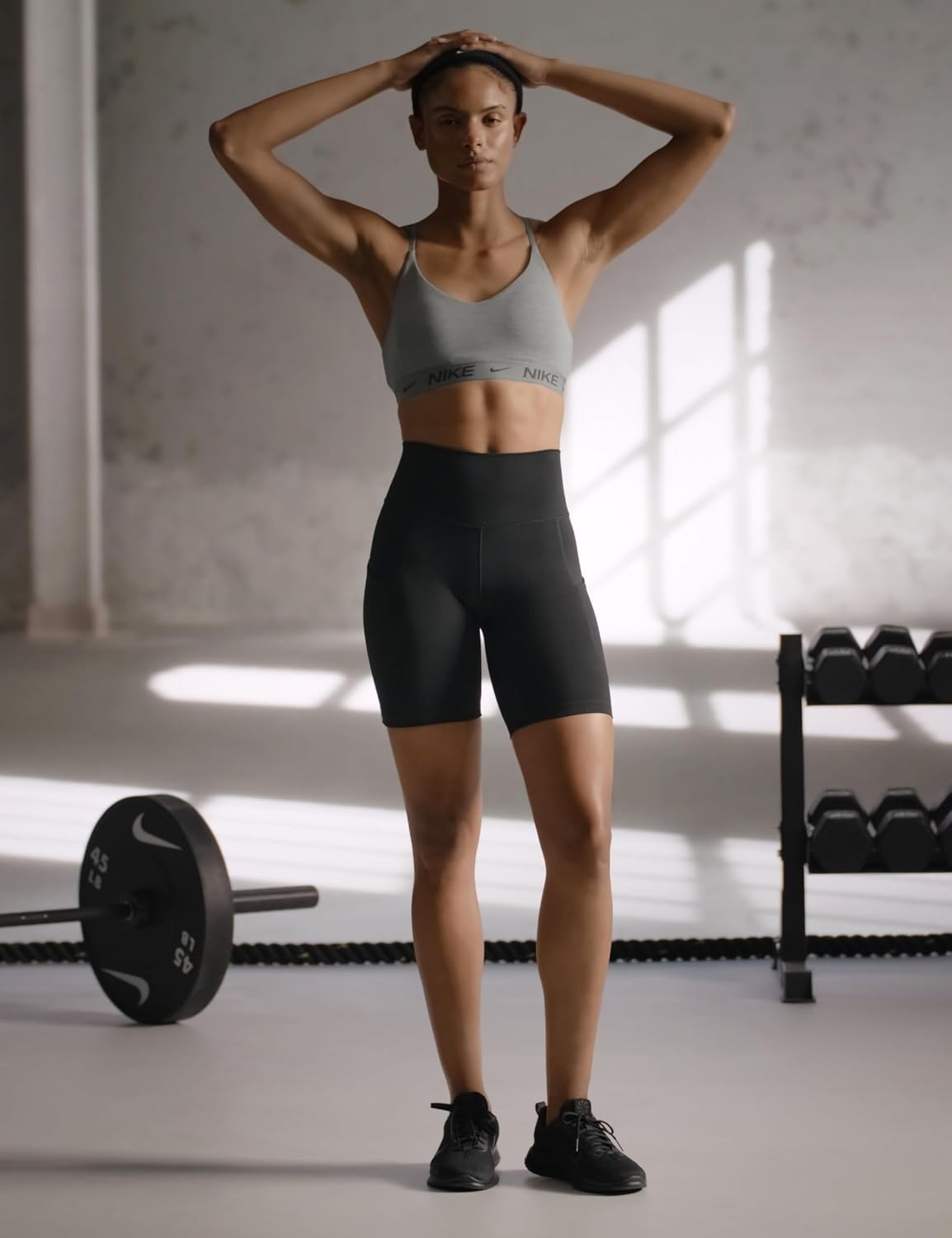 image:imageNike Womens Indy Sports Bra Light SupportSmoke GreyPure