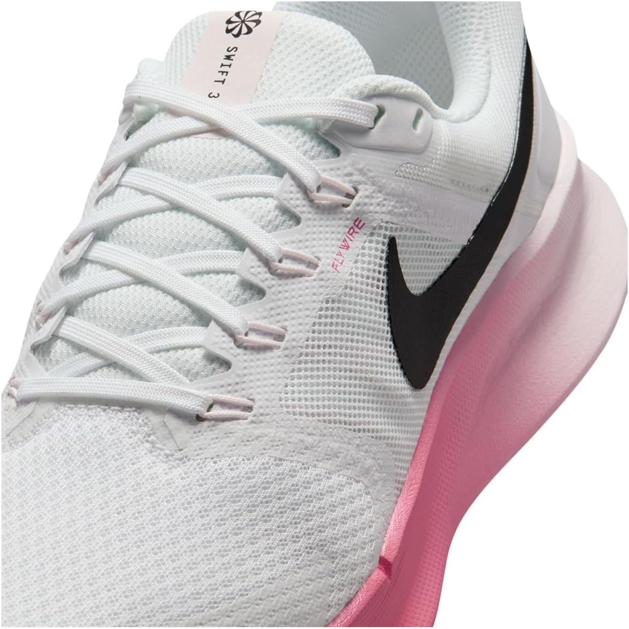 image:imageNike Womens Run Swift 3 Road Running ShoesWhiteBlackPearl PinkPeony