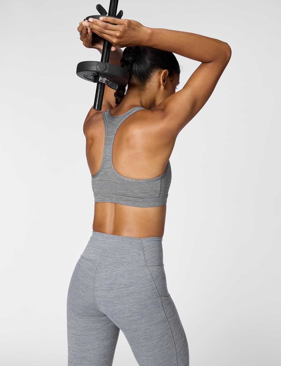 image:imageNike Womens Swoosh Sports Bra Medium SupportSmoke GreyPureWhite