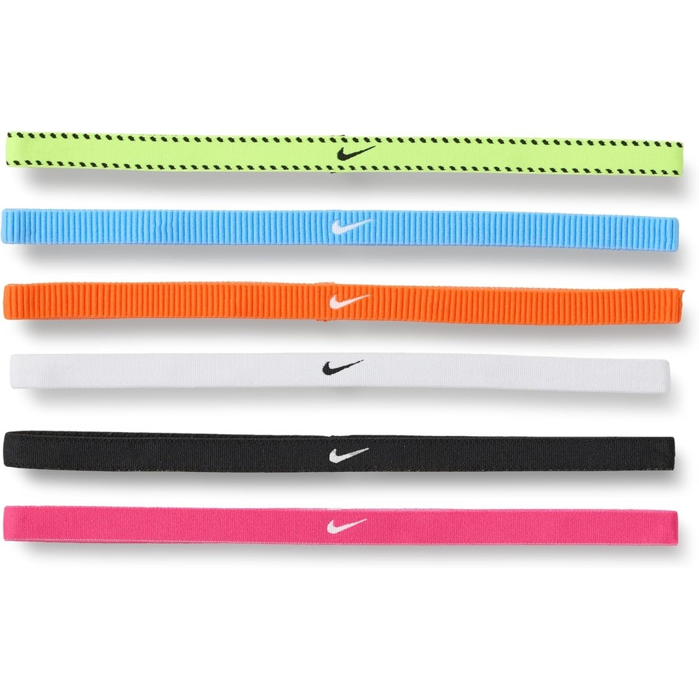 image:imageNike Womens FLEX CLASSIC 6 PACK HEADBANDVoltvivid pinkwhite