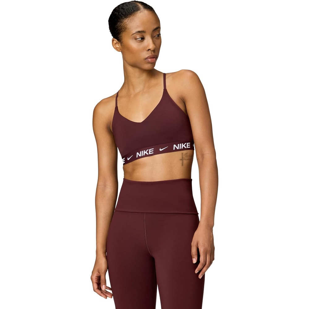 image:imageNike Womens Indy Sports Bra Light SupportBurgundy CrushWhite