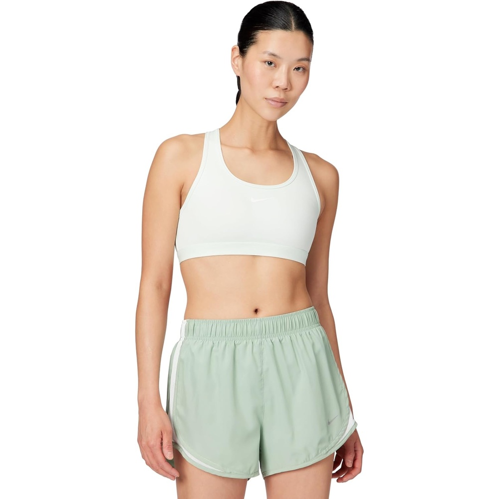 image:imageNike Womens Swoosh Sports Bra Medium SupportBarely GreenStone MauveWhite