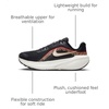 Nike Women’s Downshifter 14 Road Running Shoes(Black/Sail-british Khaki-fusion Red)