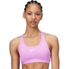 Nike Women’s Swoosh Sports Bra (Medium Support)(Light Magenta/White)