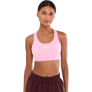 Nike Women’s Swoosh Sports Bra (Medium Support)(Pink Rise/White)