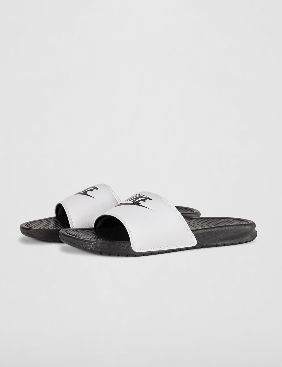 image:imageNike Unisex Adult Benassi JDI SandalWhiteBlackBlack
