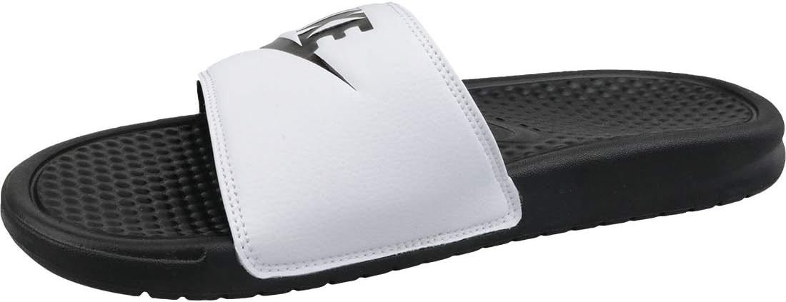 image:imageNike Unisex Adult Benassi JDI SandalWhiteBlackBlack