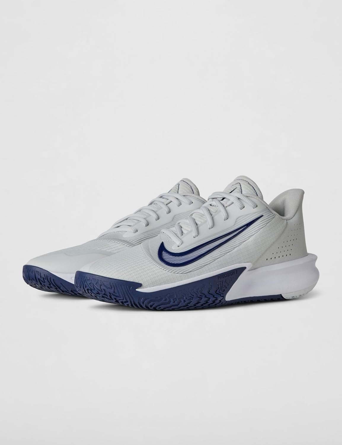 image:imageNike Unisex Adult Precision 7 Basketball ShoesPhoton DustMidnight NavyWhite
