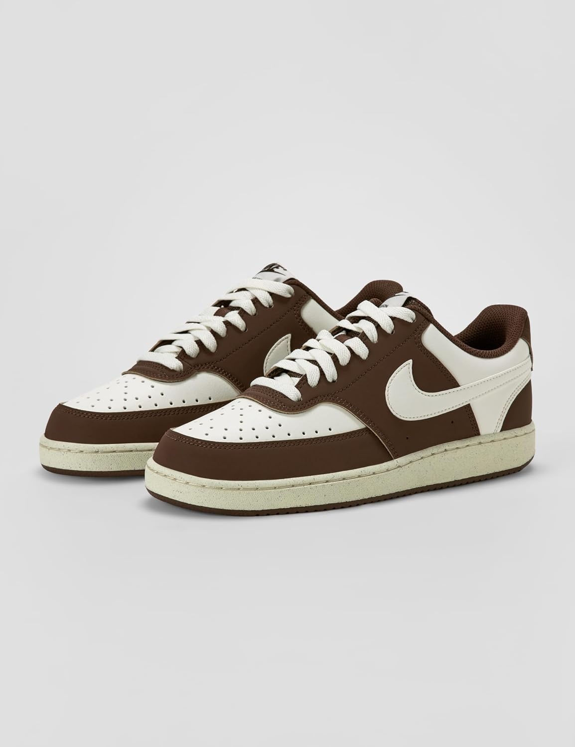 image:imageNike Womens Court Vision Low Nubuck Shoes Casual ShoesSailSailCacao WowCoconut Milk