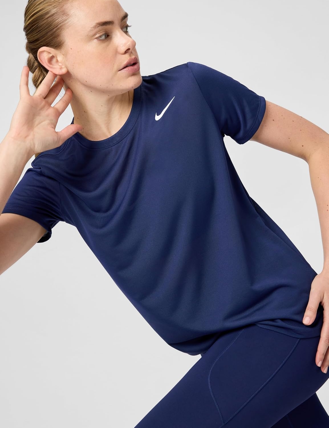 image:imageNike Womens Drifit Womens TShirtMidnight NavyWhite