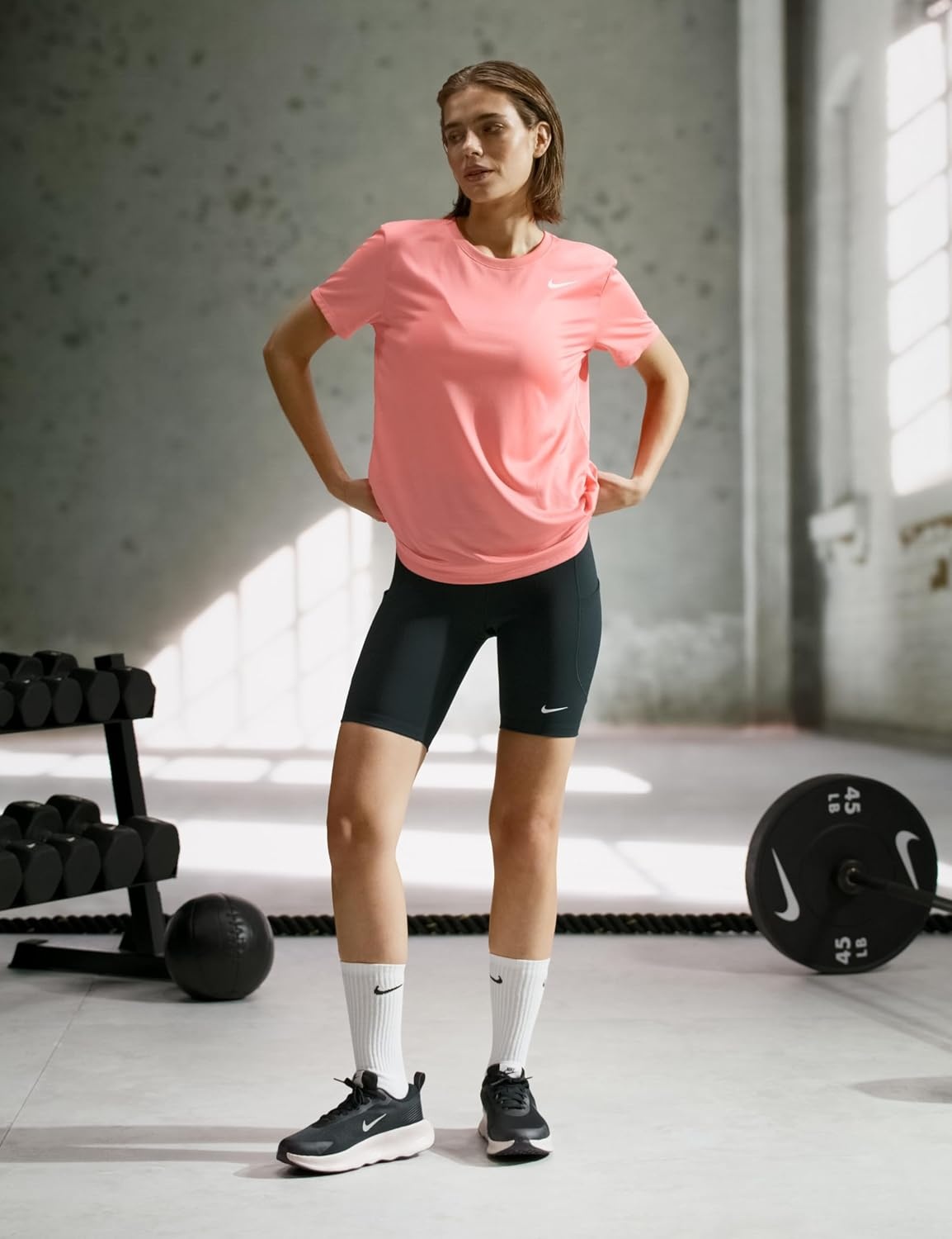 image:imageNike Womens Drifit Womens TShirtSea CoralWhite