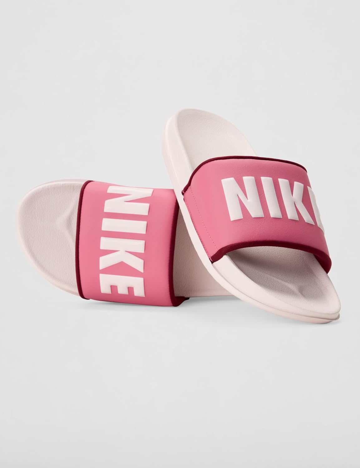 image:imageNike Womens Offcourt Slides Casual SandalsPeonyPearl PinkTeam Red