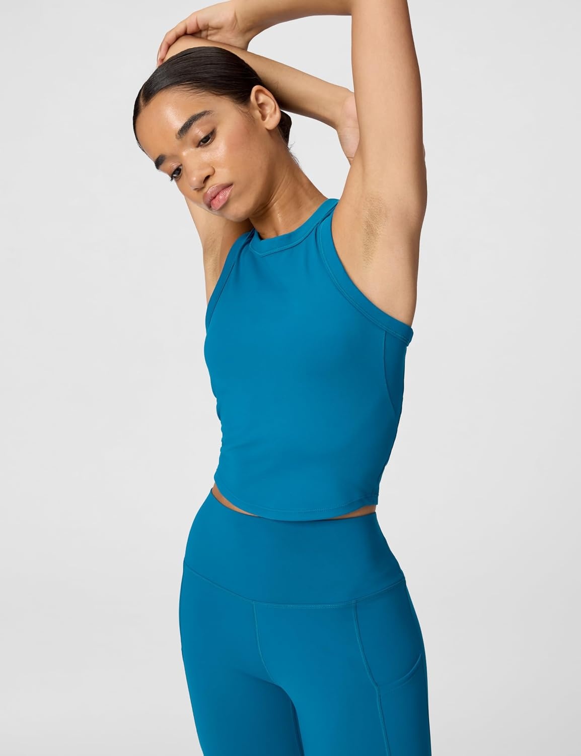 image:imageNike Womens One Fitted DriFIT Cropped Tank TopGreen Abyss