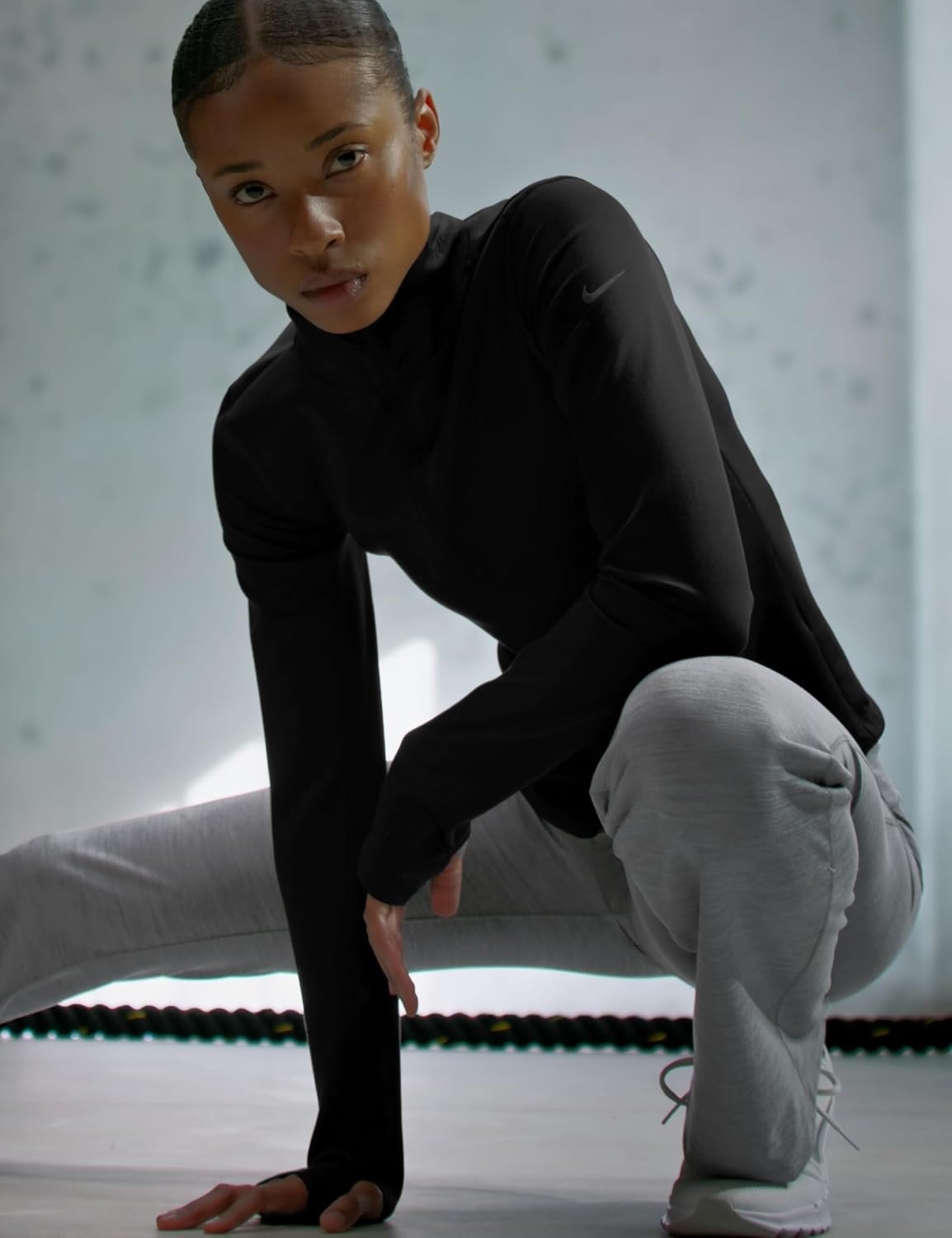 image:imageNike Womens One Thermafit 12zip Mid LayerBlack