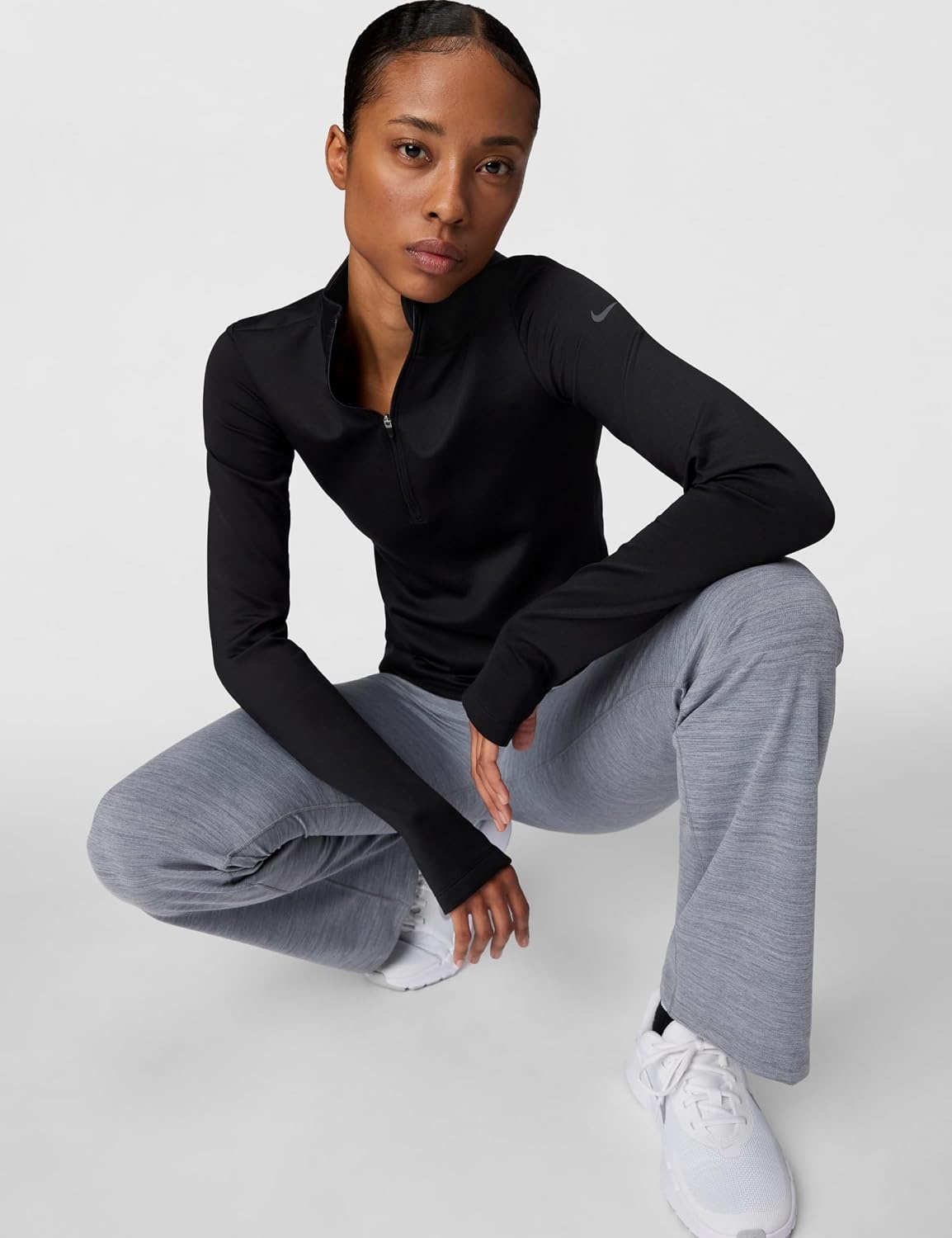 image:imageNike Womens One Thermafit 12zip Mid LayerBlack