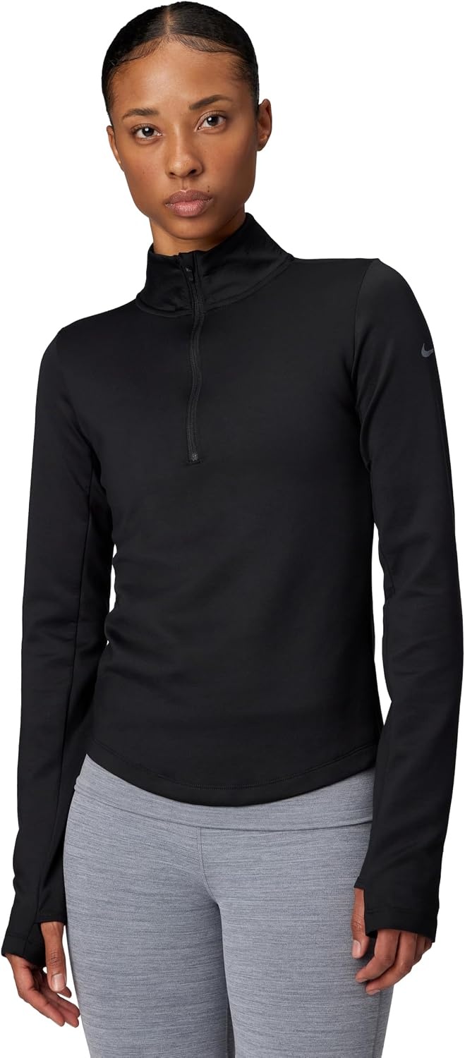 image:imageNike Womens One Thermafit 12zip Mid LayerBlack
