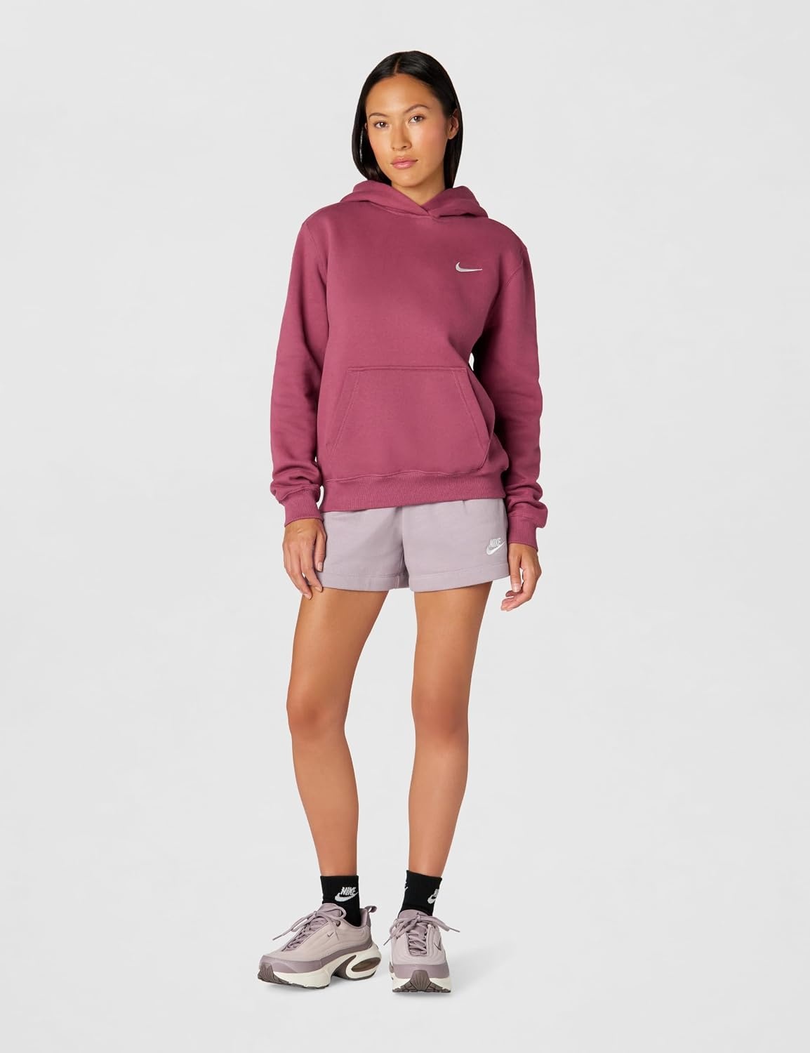 image:imageNike Womens Studio Fleece Standard HoodyPink SmokeSail