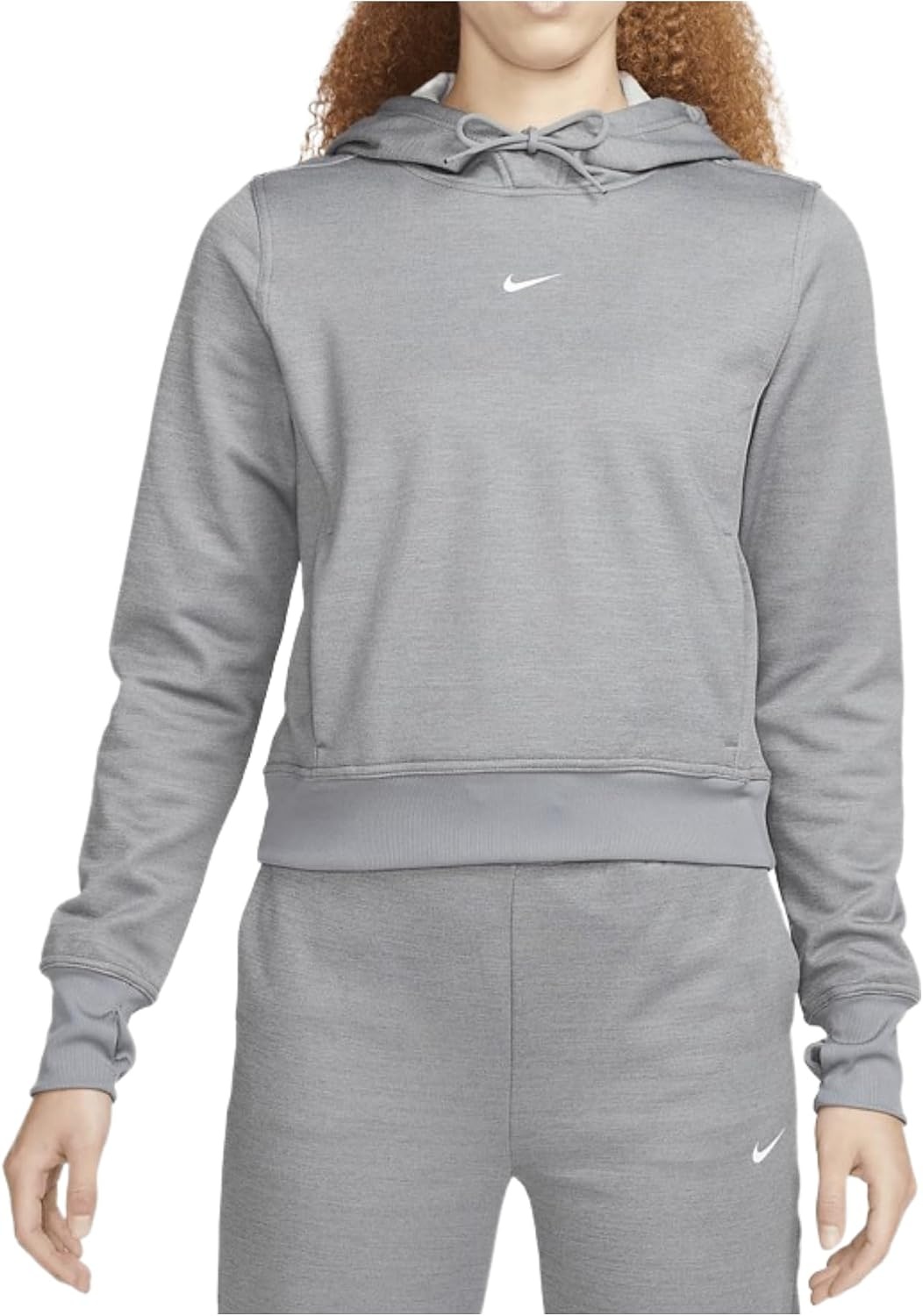 image:imageNike Womens ThermaFit One Pullover HoodieCarbon Heather