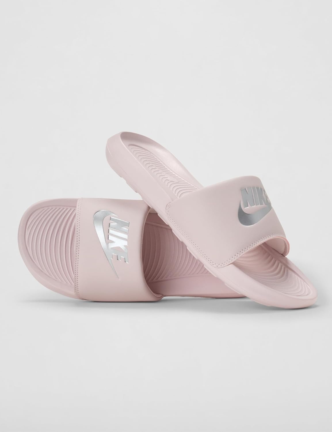 image:imageNike Womens Victori One Sandal Casual SandalsBarely RoseMetallic SilverBarely Rose