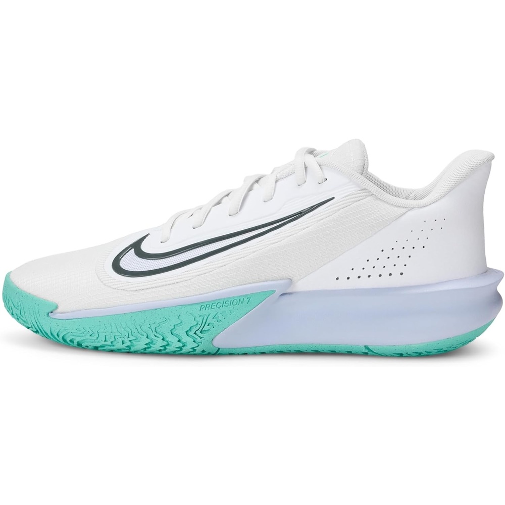 image:imageNike Unisex Adult Precision 7 Basketball ShoesWhiteIron GreyGhostDynamic Turquoise