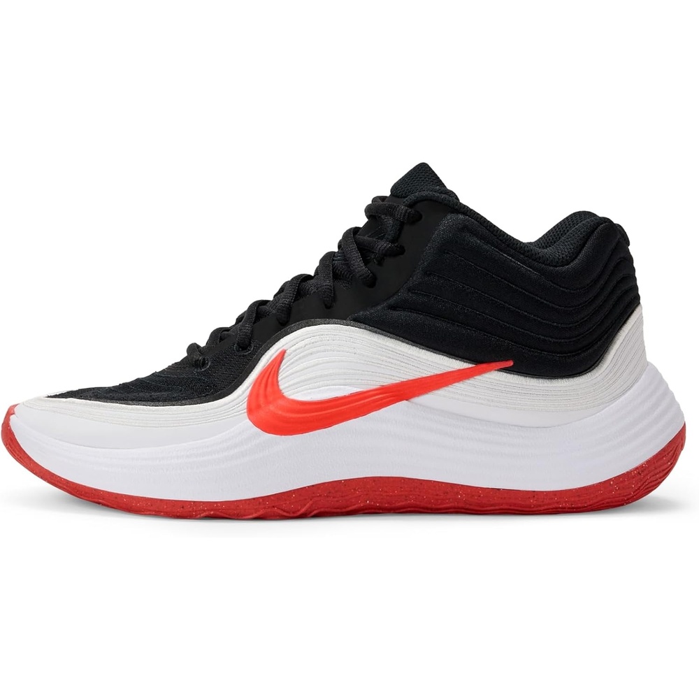 image:imageNike Unisex Adult Precision 8 Mid Basketball ShoesBlackBright CrimsonWhite