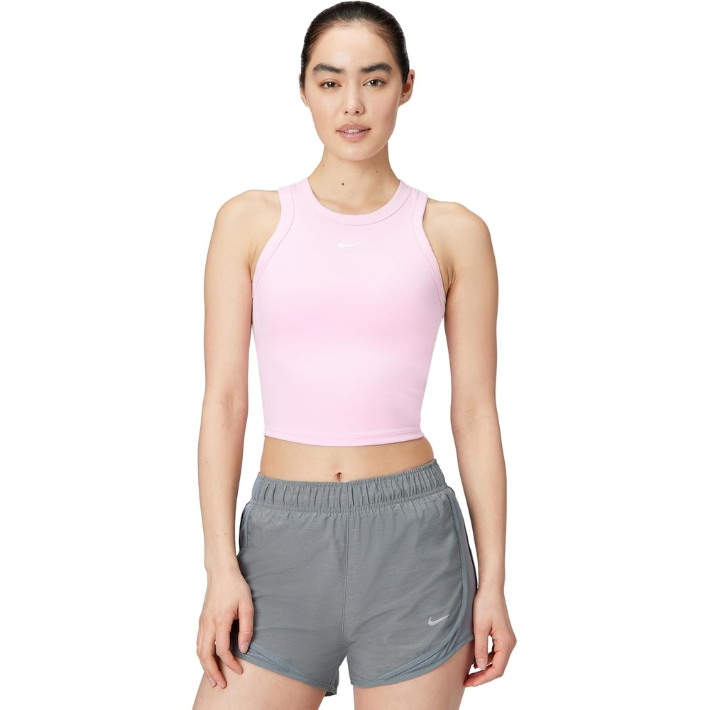 image:imageNike Womens One Fitted DriFIT Cropped Tank TopPink FoamWhite