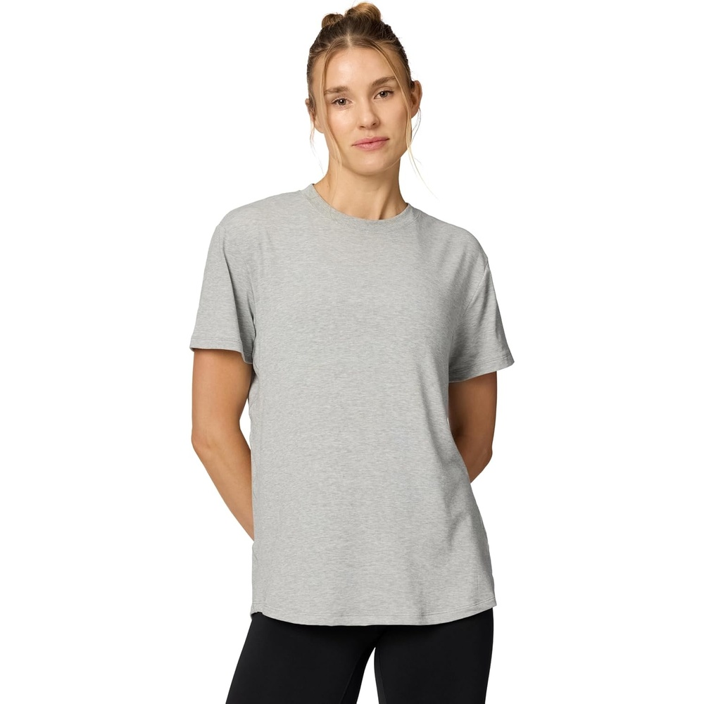 image:imageNike Womens One Relaxed Drifit ShortSleeve TopSmoke GreyHeather