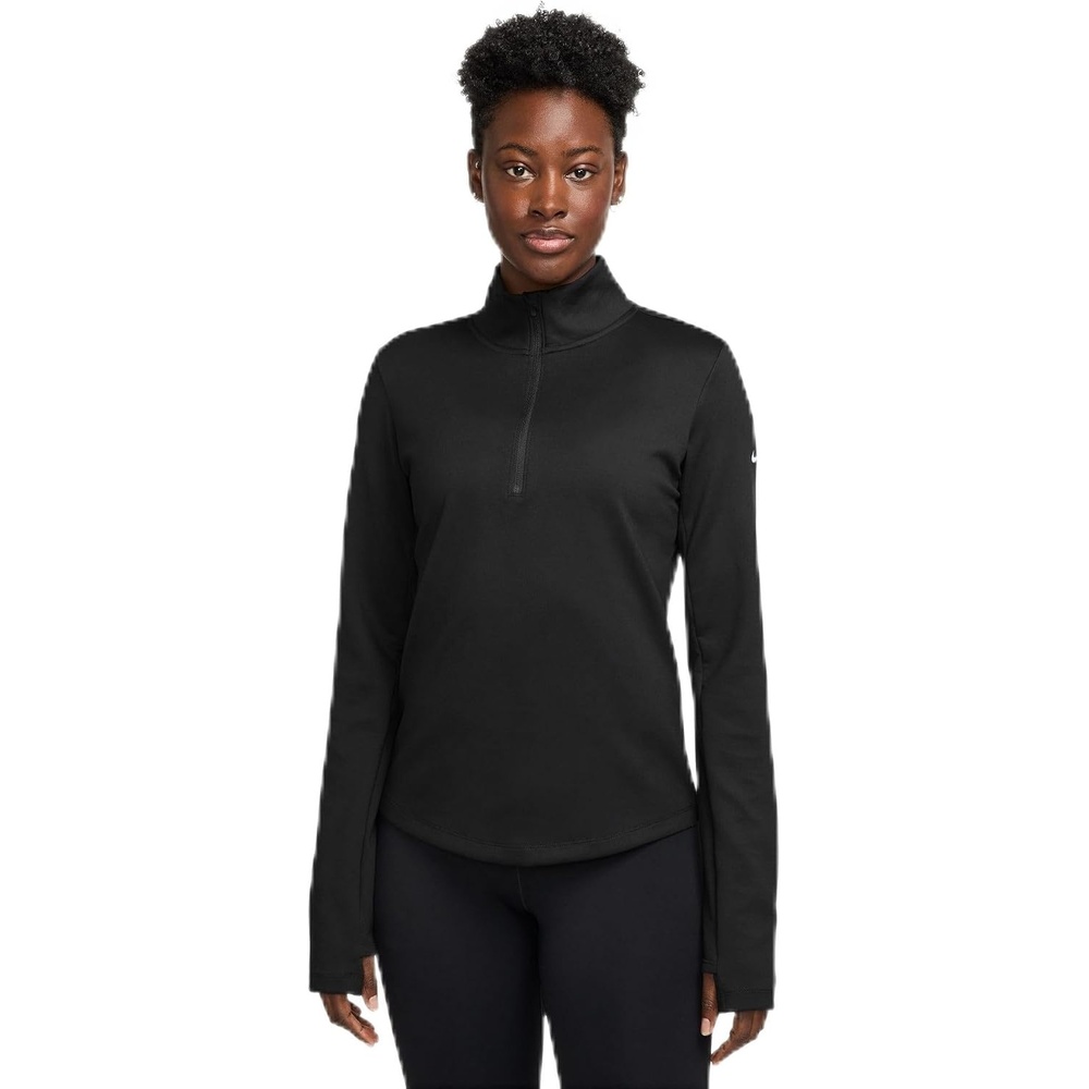 image:imageNike Womens One Thermafit 12zip Mid LayerBlack