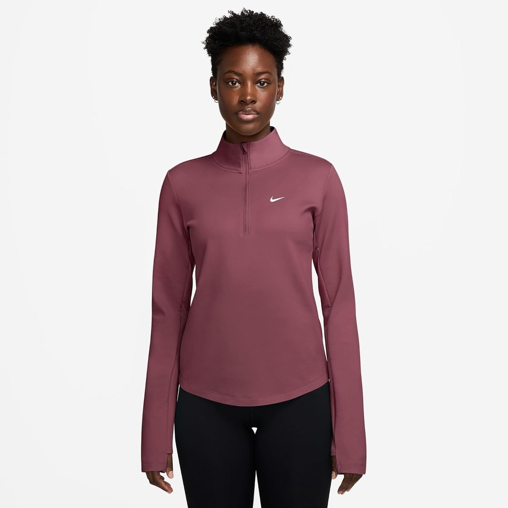 image:imageNike Womens One Thermafit 12zip Mid LayerPink SmokeWhite