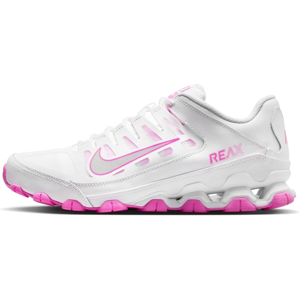 image:imageNike Womens Reax 8 TR Mesh TrainingWorkout ShoesWhiteMetallic SilverPlayful Pink