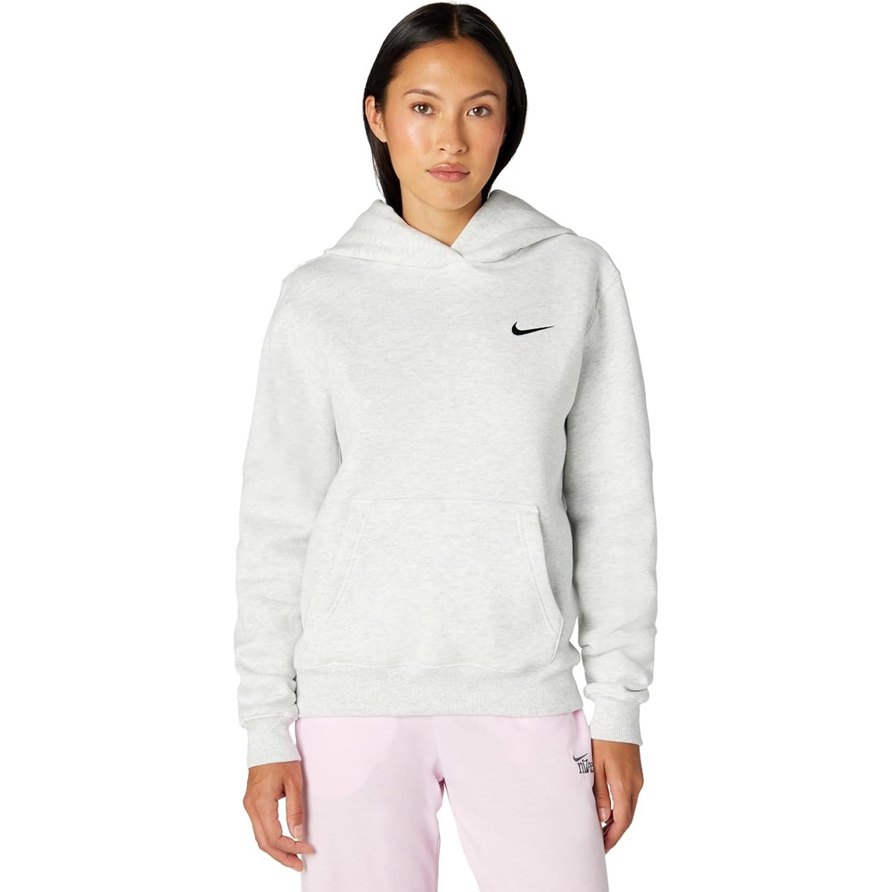 image:imageNike Womens Studio Fleece Standard HoodyBirch HeatherBlack