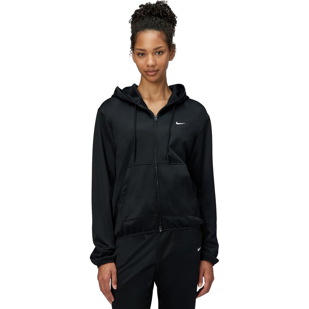 image:imageNike Womens Studio Fleece Standard HoodyBlackWhite