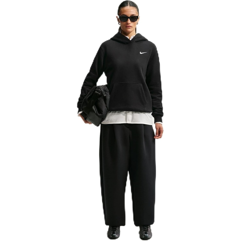image:imageNike Womens Studio Fleece Standard HoodyTotal BlackSail