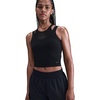 Nike Women’s One Fitted Dri-FIT Cropped Tank Top(Black/Dark Smoke Grey)