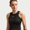 Nike Women’s One Fitted Dri-FIT Cropped Tank Top(Black/White)