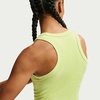 Nike Women’s One Fitted Dri-FIT Cropped Tank Top(Light Lemon Twist/White)