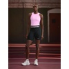 Nike Women’s One Fitted Dri-FIT Cropped Tank Top(Light Magenta/White)