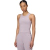 Nike Women’s One Fitted Dri-FIT Cropped Tank Top(Light Violet Ore/White)
