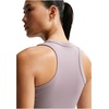 Nike Women’s One Fitted Dri-FIT Cropped Tank Top(Light Violet Ore/White)