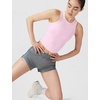 Nike Women’s One Fitted Dri-FIT Cropped Tank Top(Pink Foam/White)
