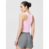 Nike Women’s One Fitted Dri-FIT Cropped Tank Top(Pink Foam/White)
