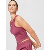 Nike Women’s One Fitted Dri-FIT Cropped Tank Top(Pink Smoke/White)