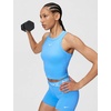 Nike Women’s One Fitted Dri-FIT Cropped Tank Top(University Blue/White)