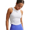 Nike Women’s One Fitted Dri-FIT Cropped Tank Top(White/Black)