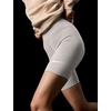 Nike Women’s Sportswear Classic High-Waisted 8″ Bike Shorts(Dark Grey Heather/Sail)