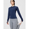 Nike Women’s Victory Baselayer Dri-FIT Fitness Long Sleeve Top(Midnight Navy/White)
