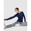 Nike Women’s Victory Baselayer Dri-FIT Fitness Long Sleeve Top(Midnight Navy/White)