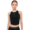 Nike Women’s One Fitted Dri-FIT Cropped Tank Top(Black/White)